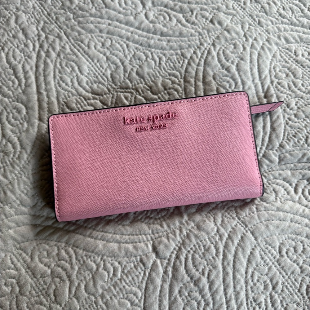 Kate Spade Pink Leather Wallet Sleek Design